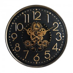 Horloge design noir et or,...