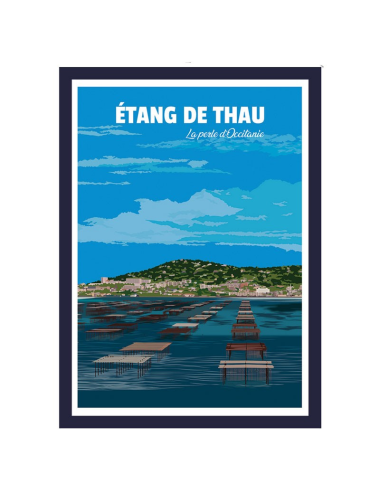 Affiche encadrée L’Étang de Thau