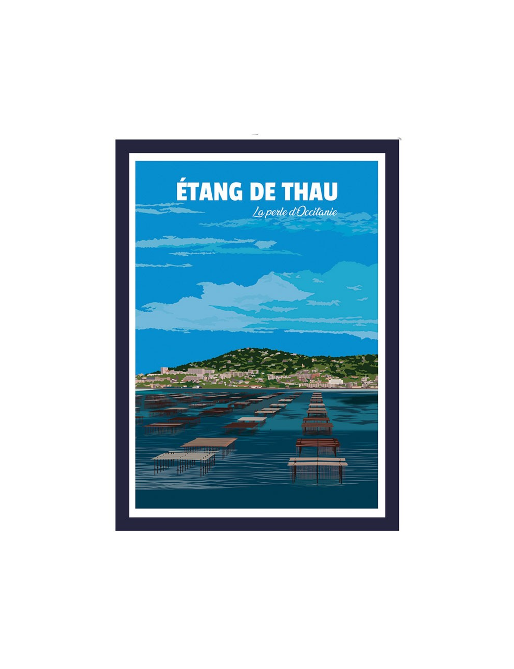 Affiche encadrée L’Étang de Thau