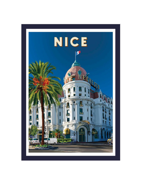 Affiche encadrée Nice Hôtel Negresco vintage