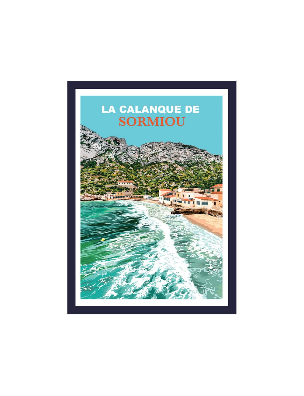 Affiche encadrée Calanque de Sormiou vintage