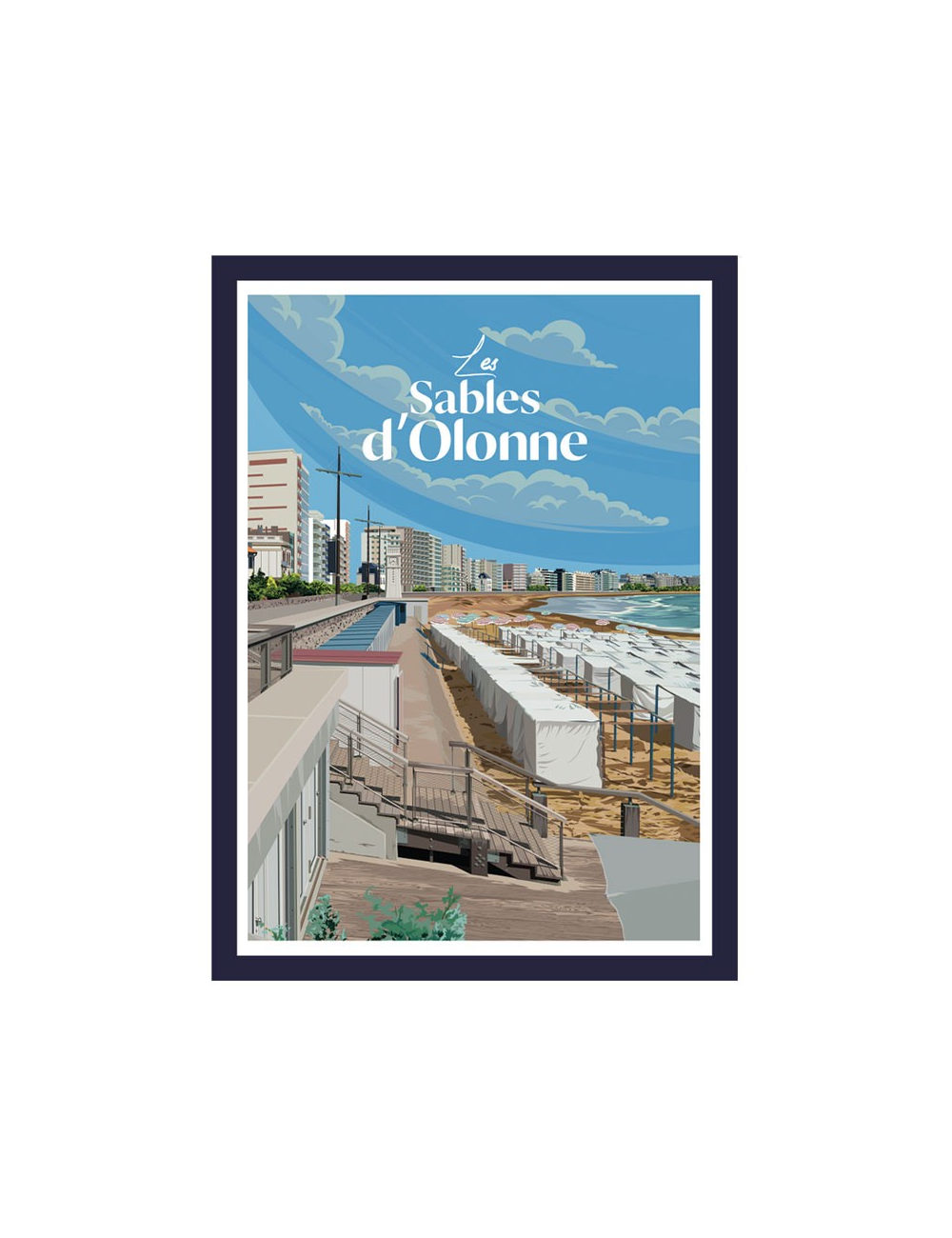 Les Sables d'Olonne- Affiche régionale encadrée