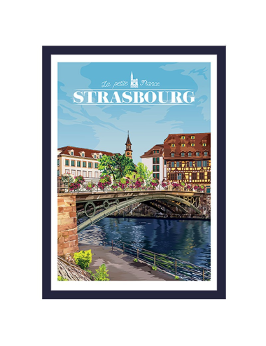 Affiche Strasbourg Petite France – Poster encadré décoratif