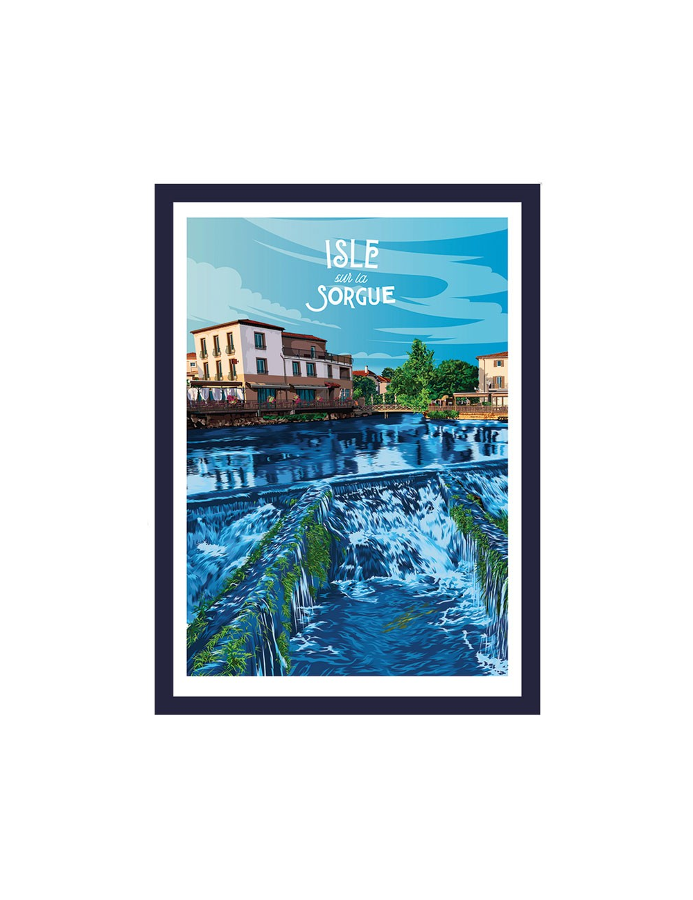 L'Isle sur la Sorgue-Travel poster encadré