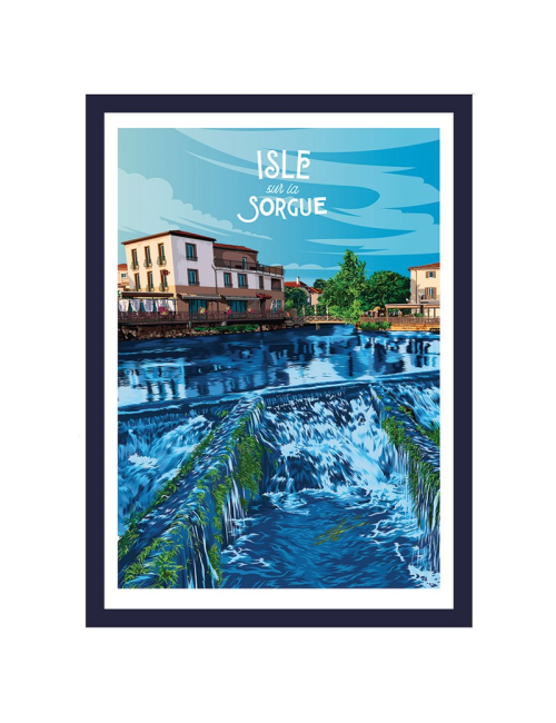 L'Isle sur la Sorgue-Travel poster encadré