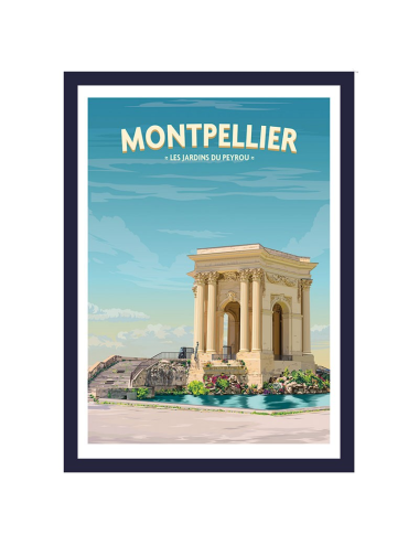 Affiche encadrée Montpellier – Jardins du Peyrou