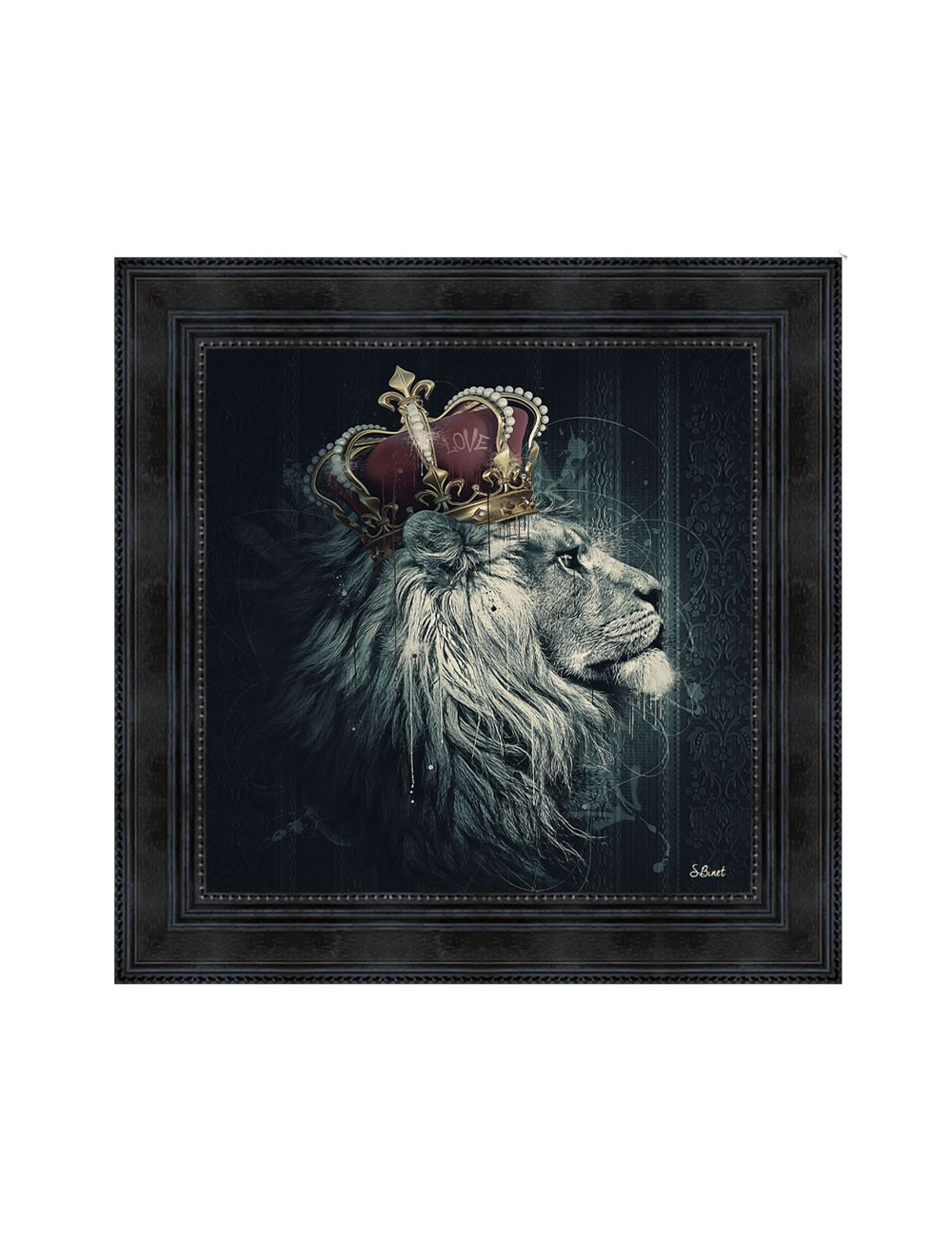 Lion couronne, Tableau XXL de SYLVAIN BINET