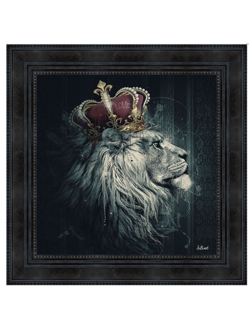 Lion couronne, Tableau XXL de SYLVAIN BINET