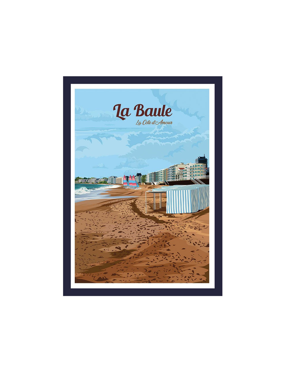 La Baule- Affiche travel poster encadrée
