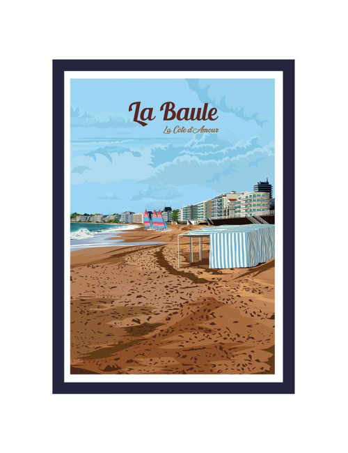 La Baule- Affiche travel poster encadrée