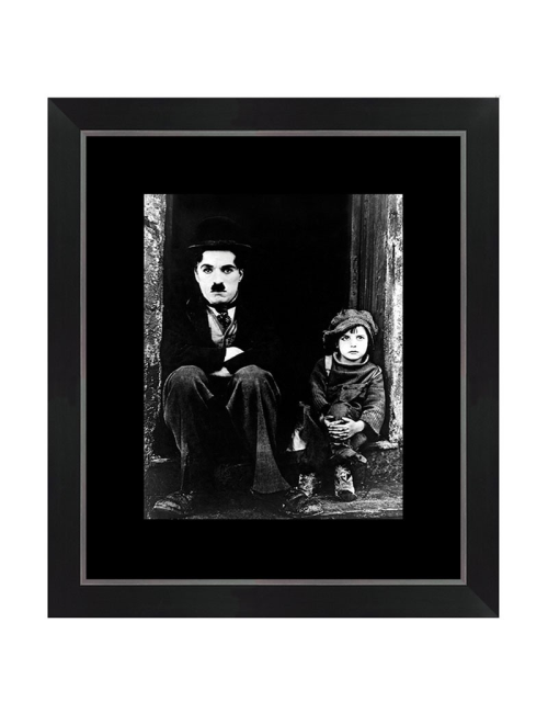 "Le Kid, C.Chaplin",Tableau cinéma noir et blanc