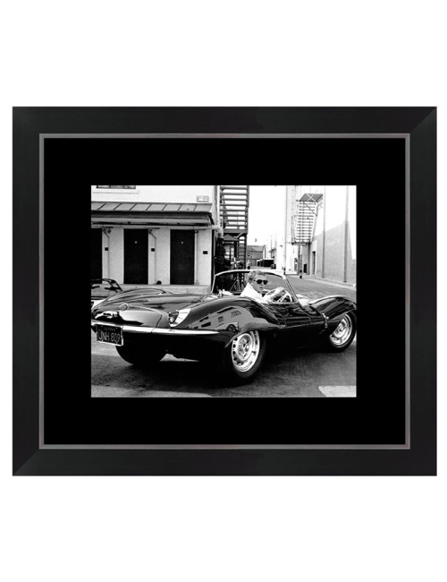 "Steve McQueen, Jaguar",Tableau cinéma noir et blanc