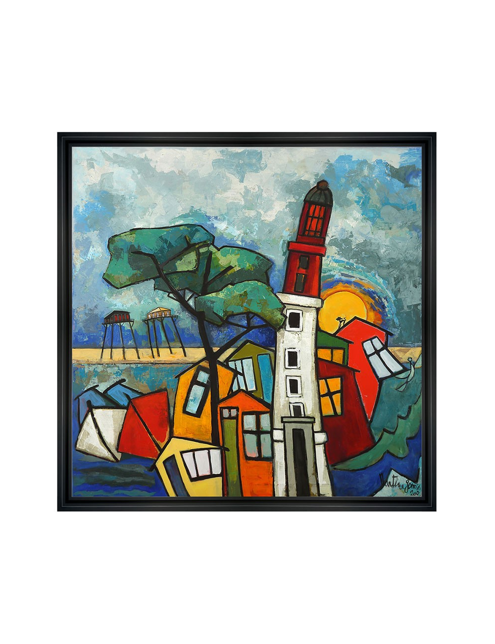 Le phare du Cap Ferret - Tableau de Martine Gonnin