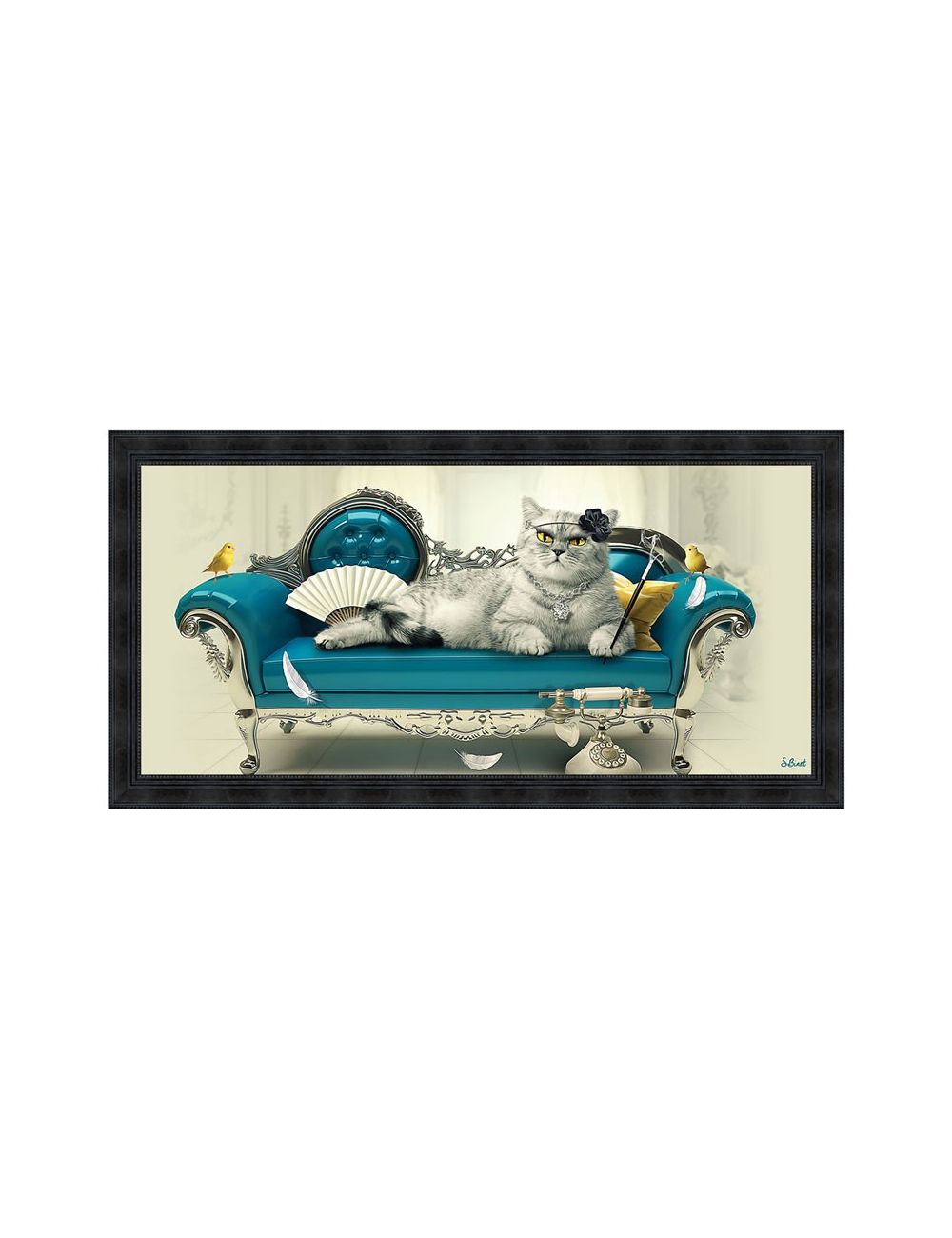 "Chat Sofa",40x90cm de Sylvain BINET