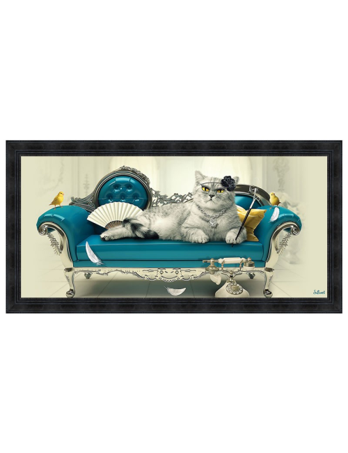 "Chat Sofa",40x90cm de Sylvain BINET