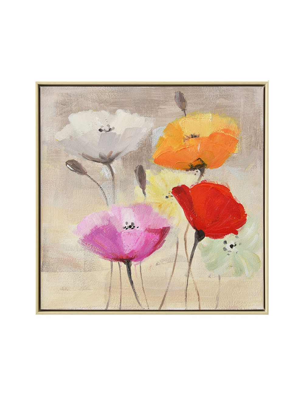 Coquelicots multicolores 2, tableau floral