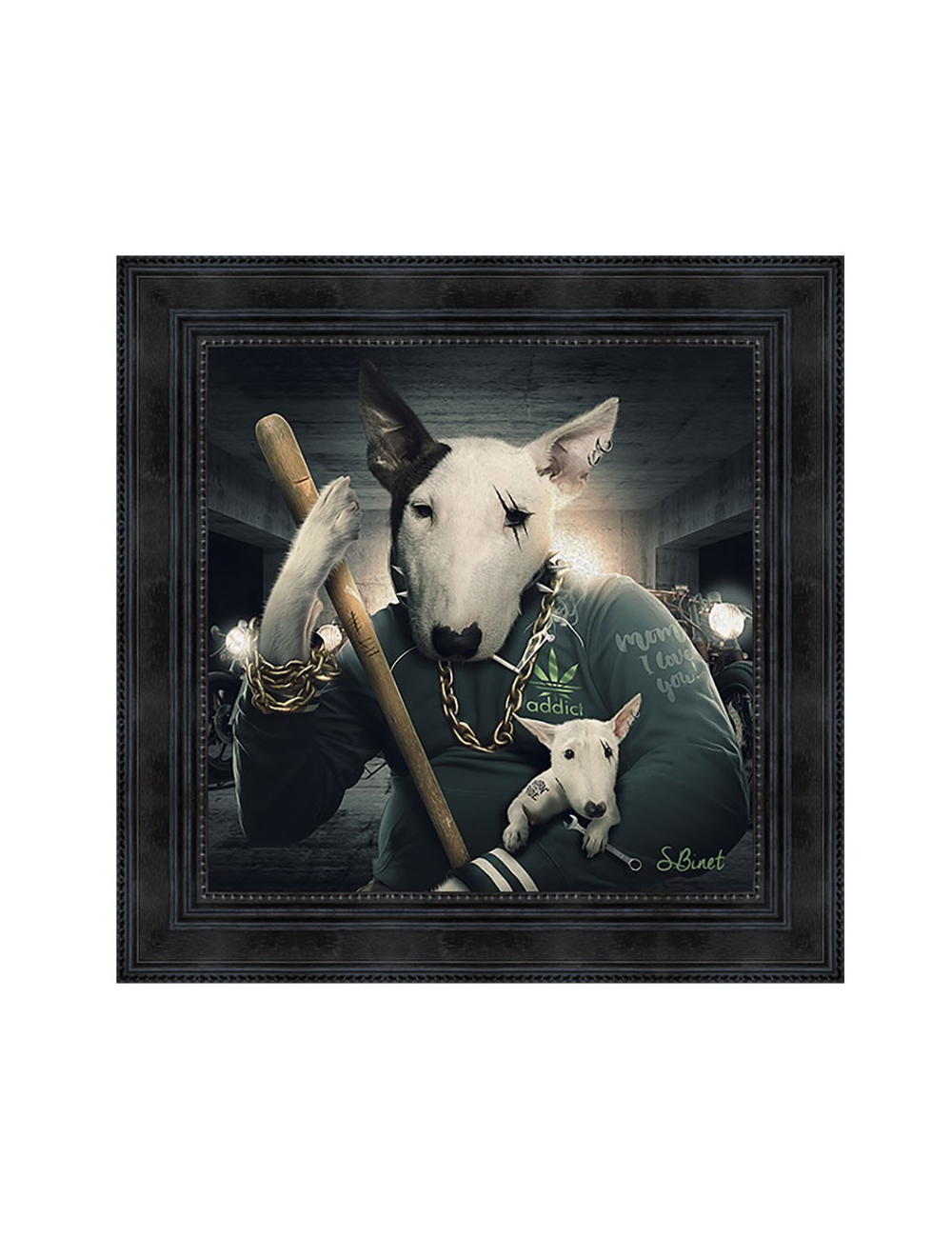 Tableau Bull Terrier de Sylvain Binet