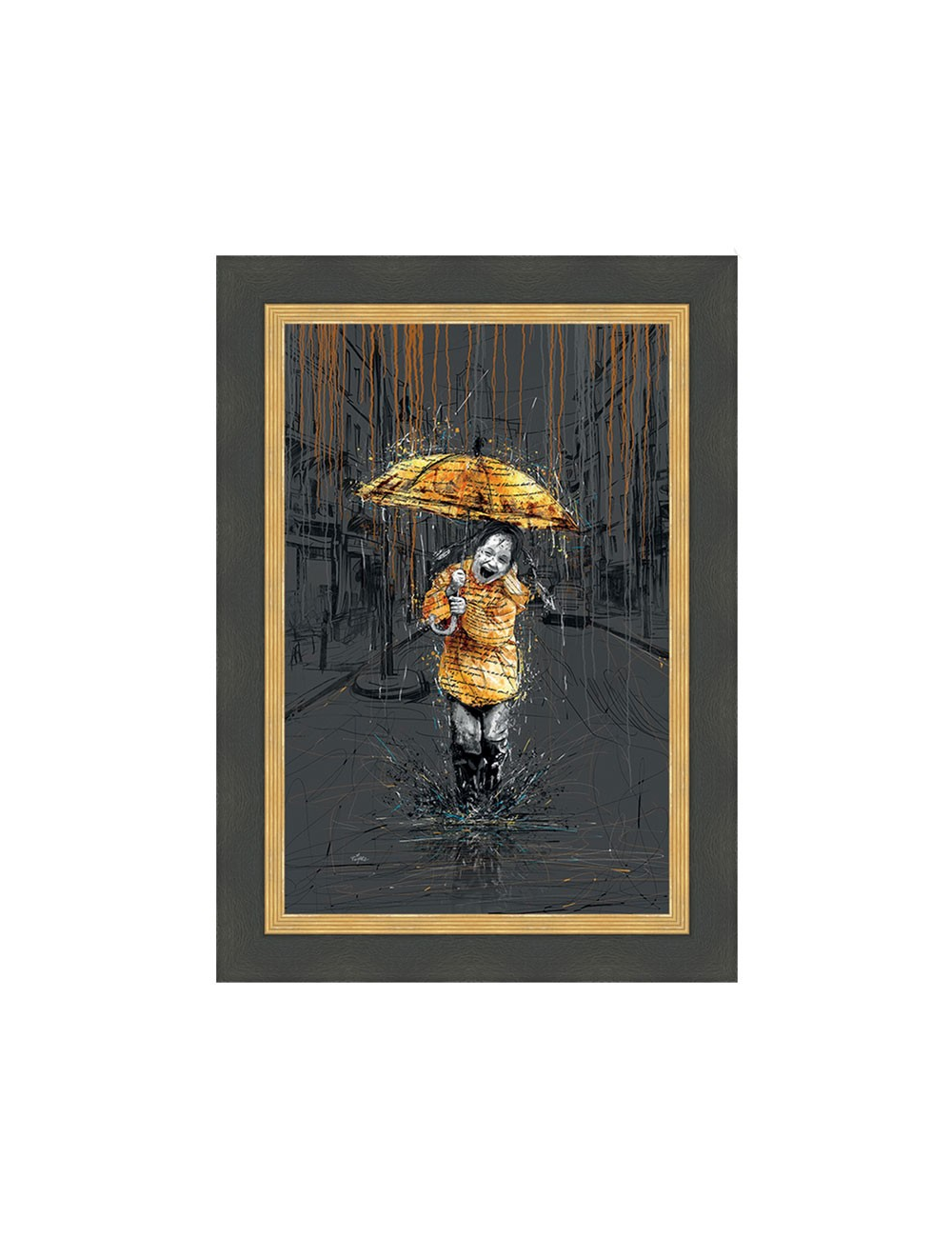 La petite fille au parapluie, Tableau de ROMARIC