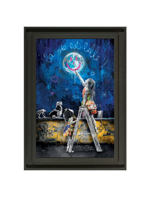 Les petites filles et la lune, tableau de ROMARIC