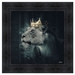 "Lionne couronne",68x68cm...