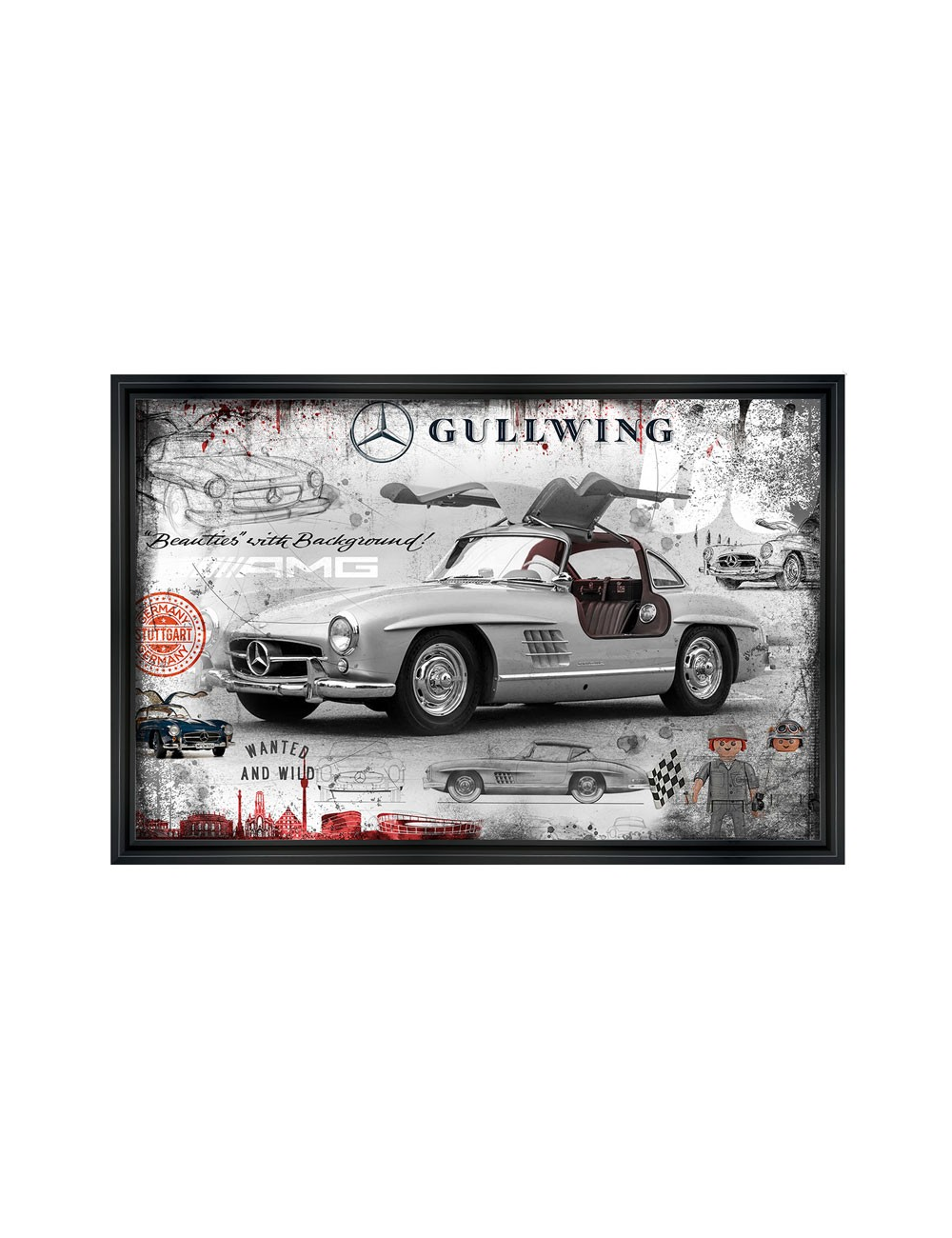 Tableau Mercedes 300SL Gullwing par Rubix