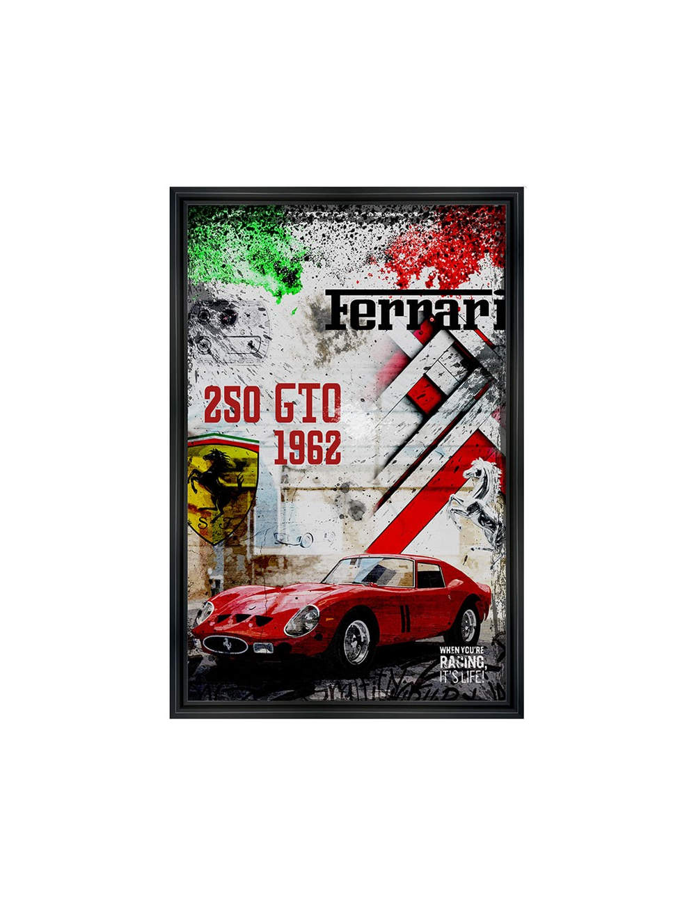 Tableau Ferrari 250 GTO 1962 rouge – RUBIX