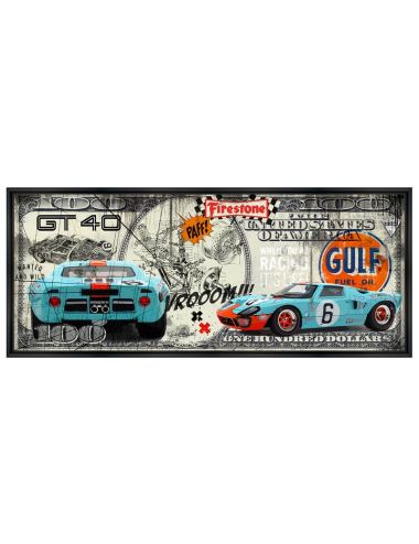 Tableau grand format Dollar Ford GT Gulf -RUBIX
