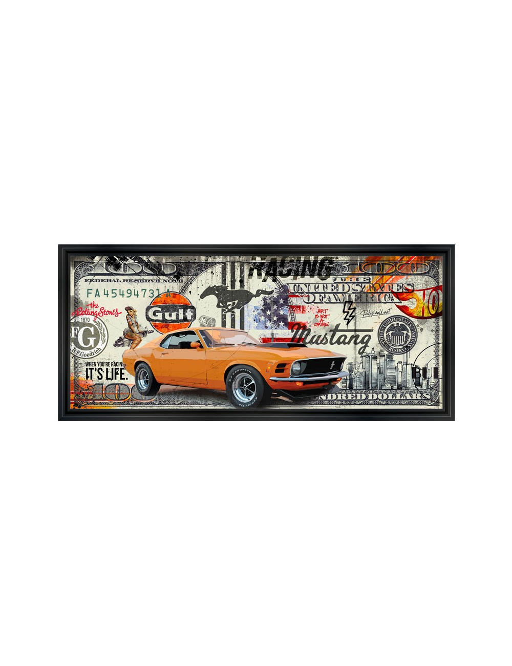 Tableau Ford Mustang par RUBIX – Format 63,5x150 cm