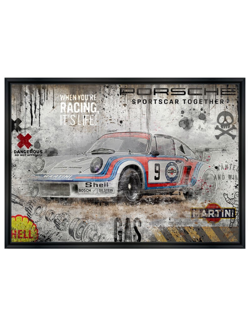 Tableau Porsche RSR Martini 80x120cm– Rubix