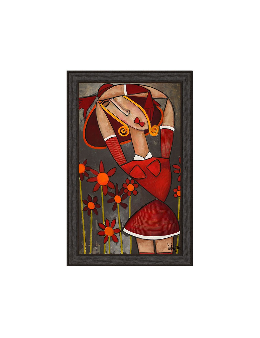 Tout rouge – Tableau 80x120 Martine Gonnin