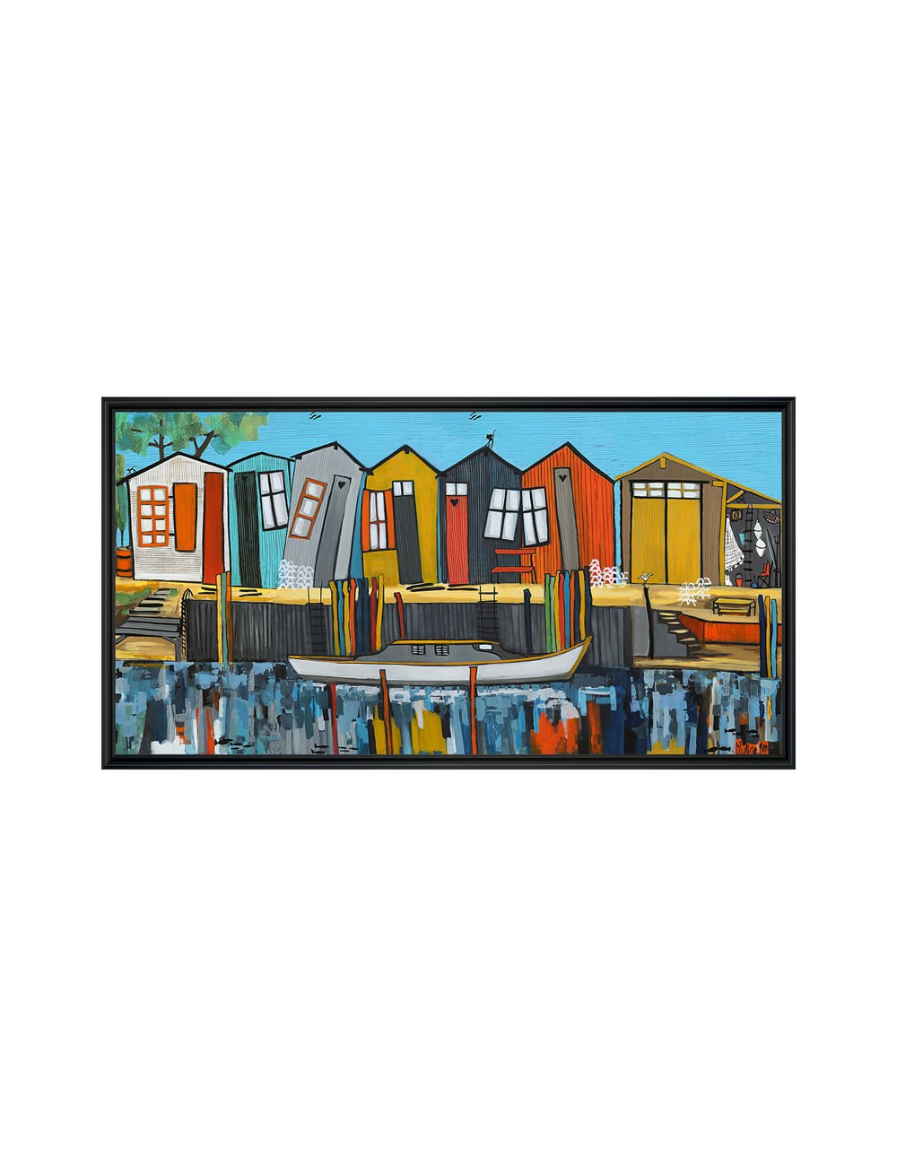 Pinasse Grand Piquey – Tableau 75x150 cm de Martine Gonnin
