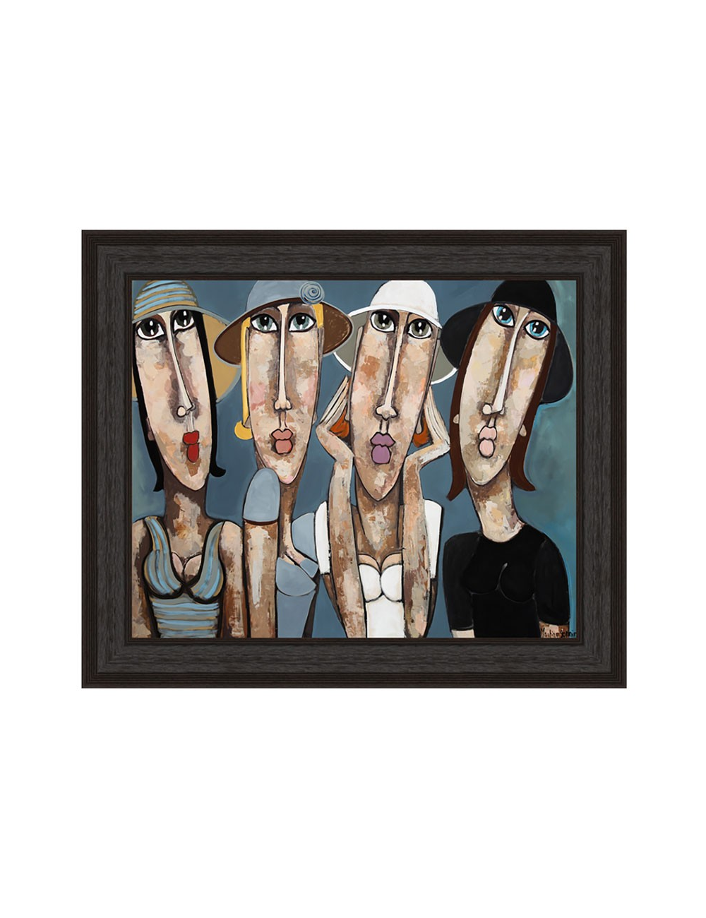 Les filles aux chapeaux bleus – Tableau Martine Gonnin
