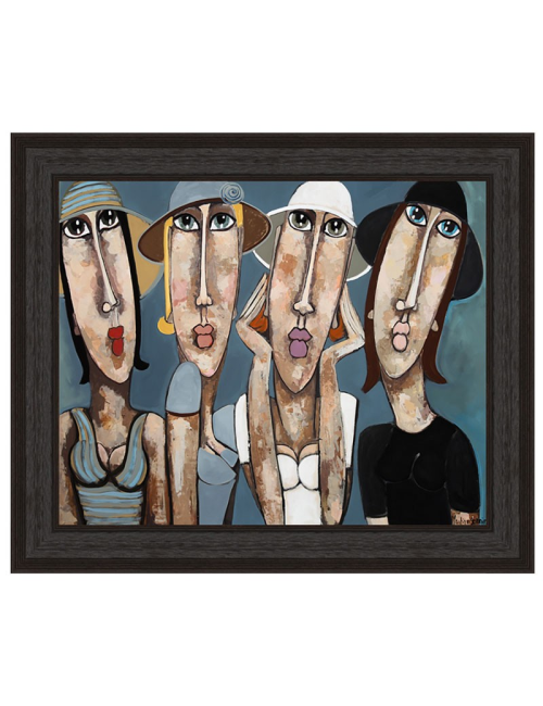 Les filles aux chapeaux bleus – Tableau Martine Gonnin