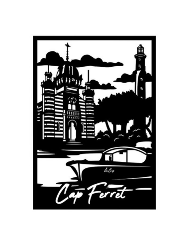 Sculpture murale Cap Ferret en métal noir