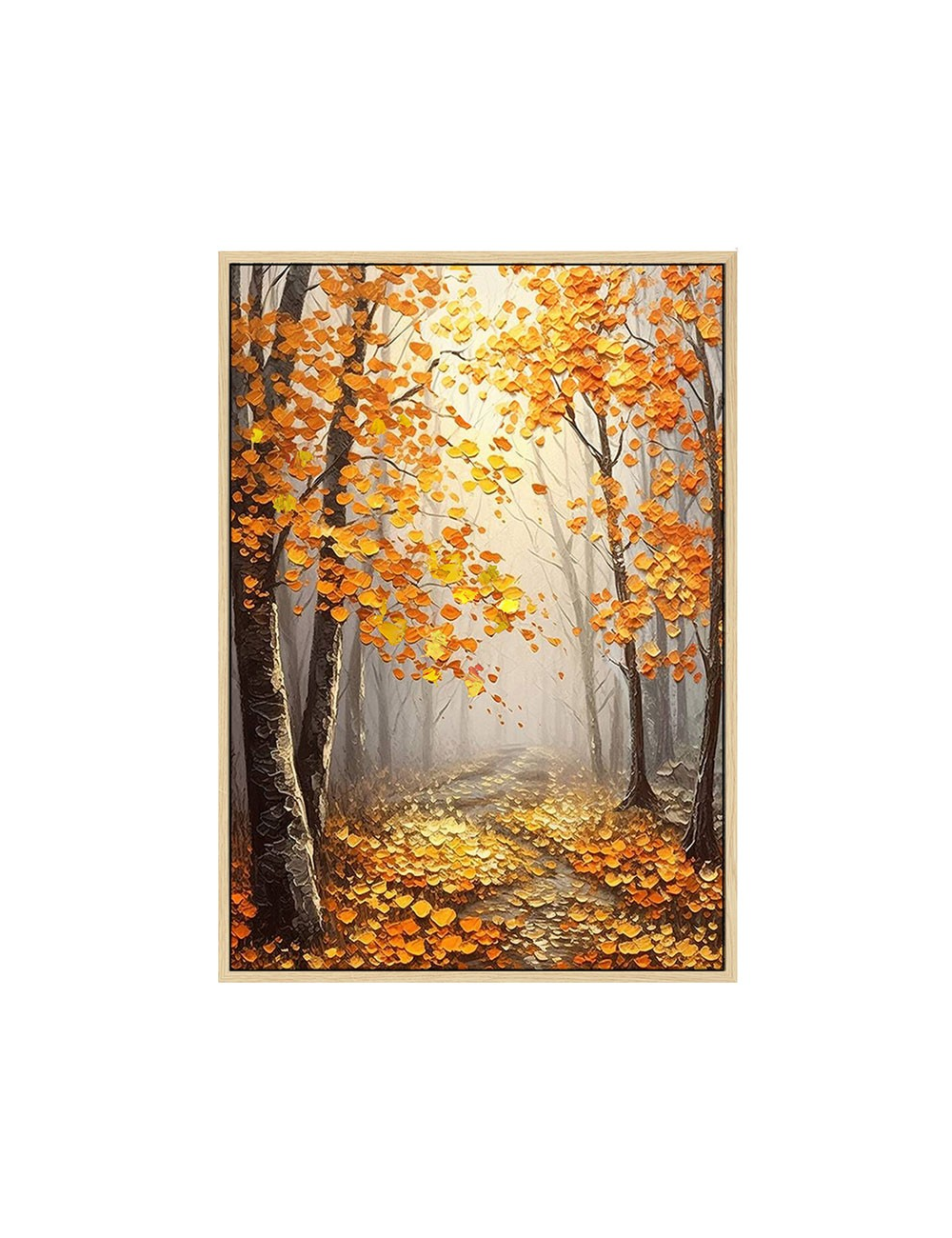 Tableau forêt dorée en automne – toile 80x120