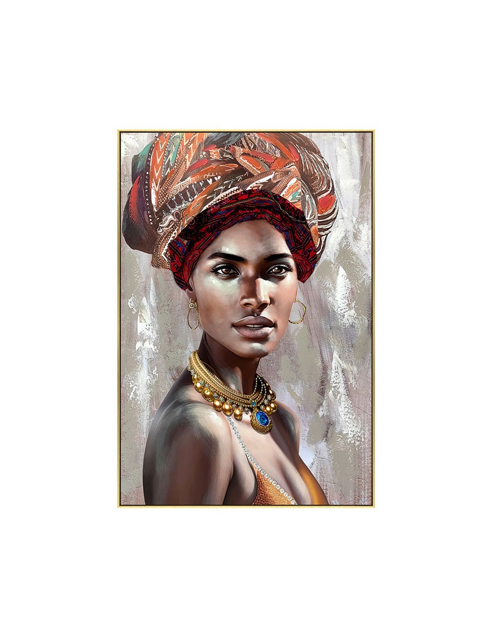 "Femme africaine au turban", Tableau figuratif