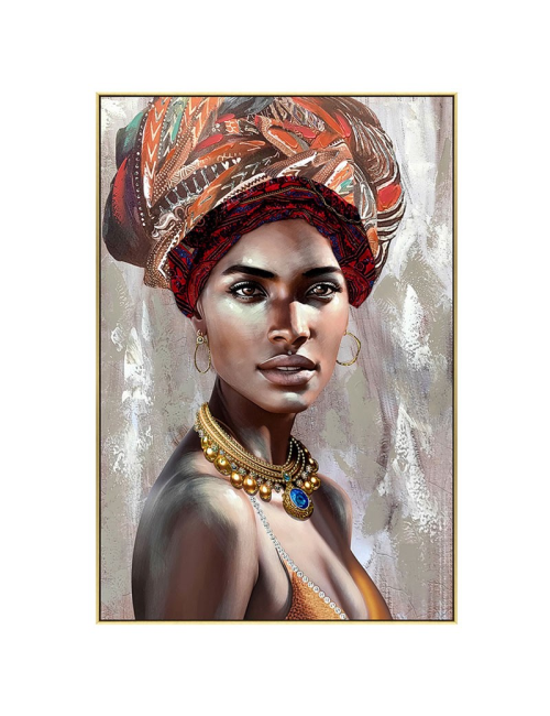 "Femme africaine au turban", Tableau figuratif
