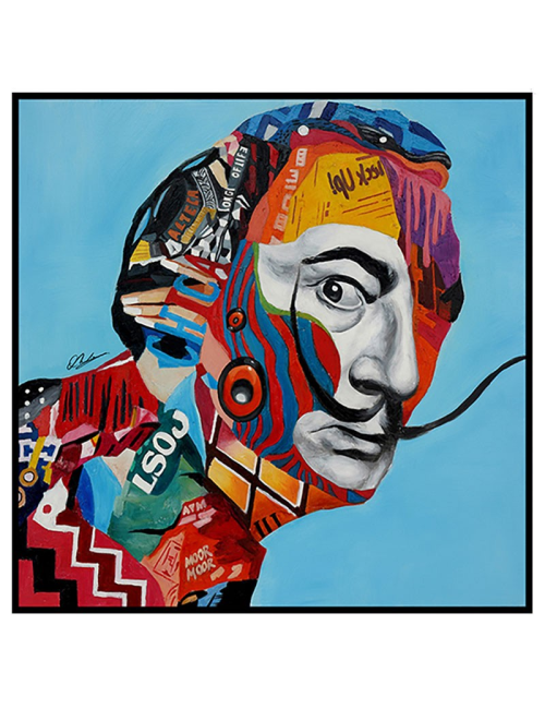 Tableau pop art Salvador Dalí encadré 100x100