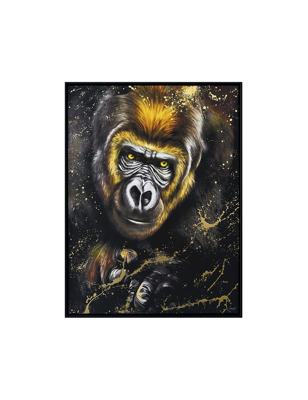 Tableau gorille regard intense – art urbain rétro 60x80 cm