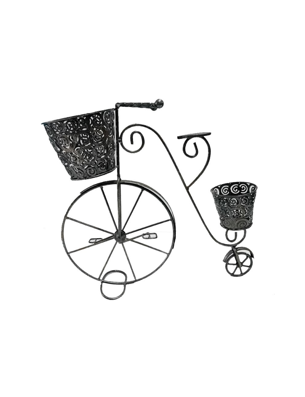 Vélo déco métal noir porte-plantes