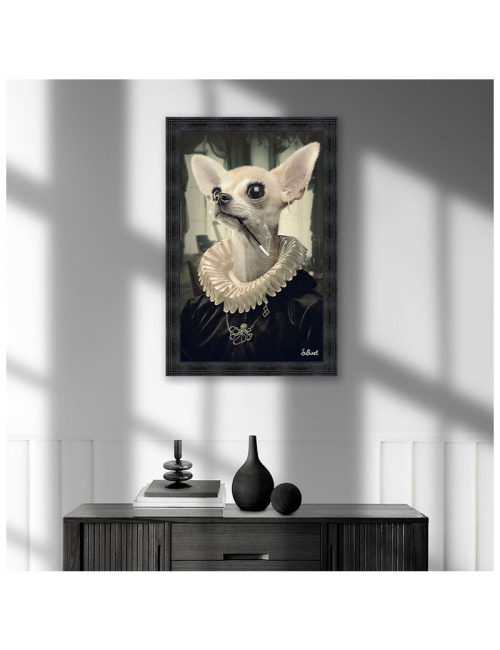 "Chien renaissance",80x120,Tableau XXL de Sylvain BINET