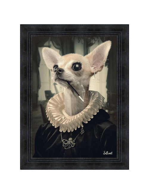 "Chien renaissance",80x120,Tableau XXL de Sylvain BINET