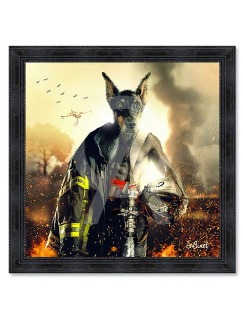 "Pompier Doberman", Tableaux de Sylvain Binet