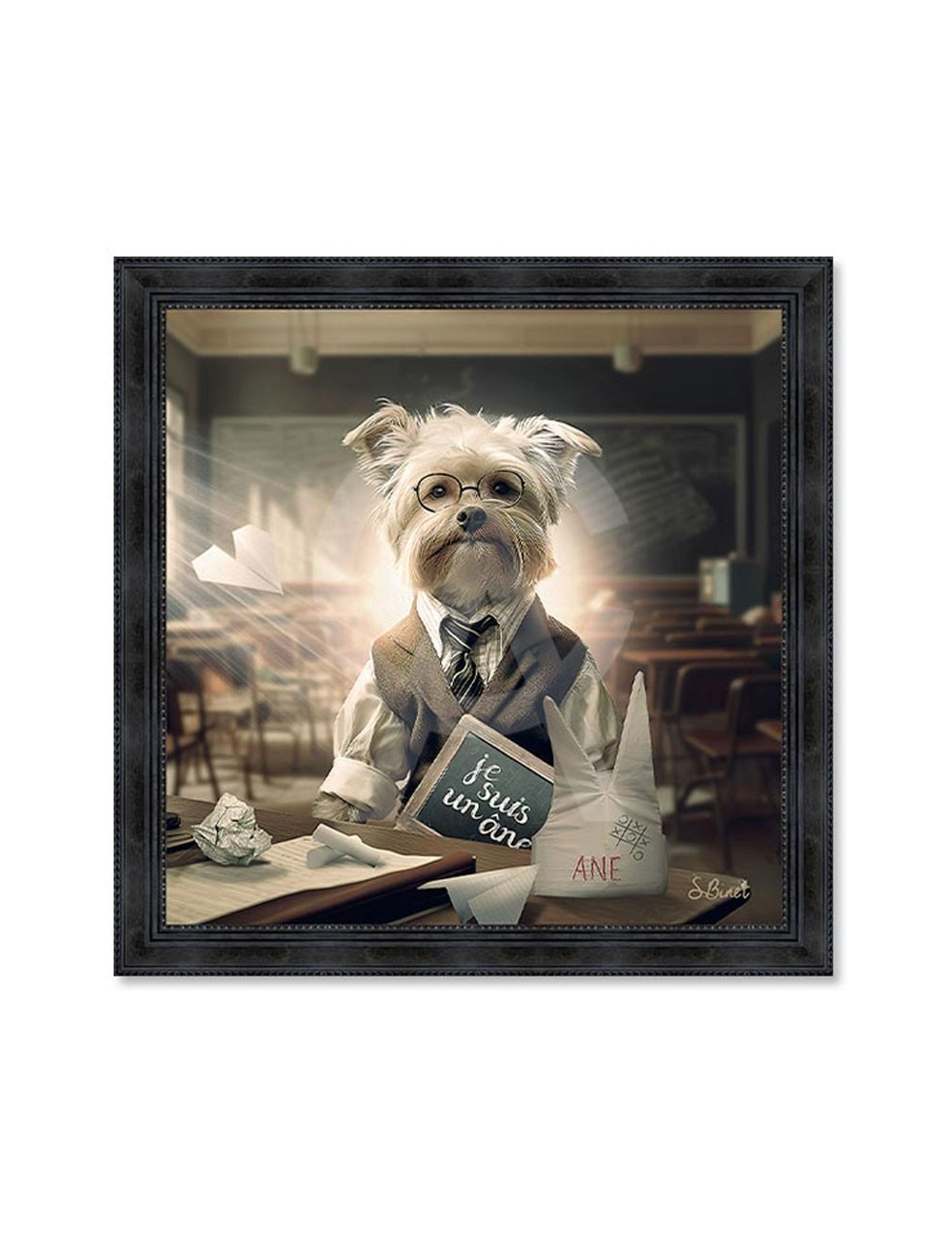 Chien cancre,Tableaux XXL de Sylvain Binet