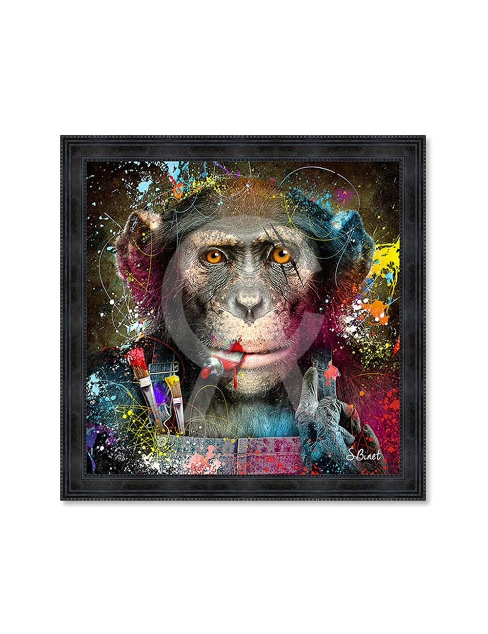 Tableau Singe Peintre XXL – Sylvain Binet
