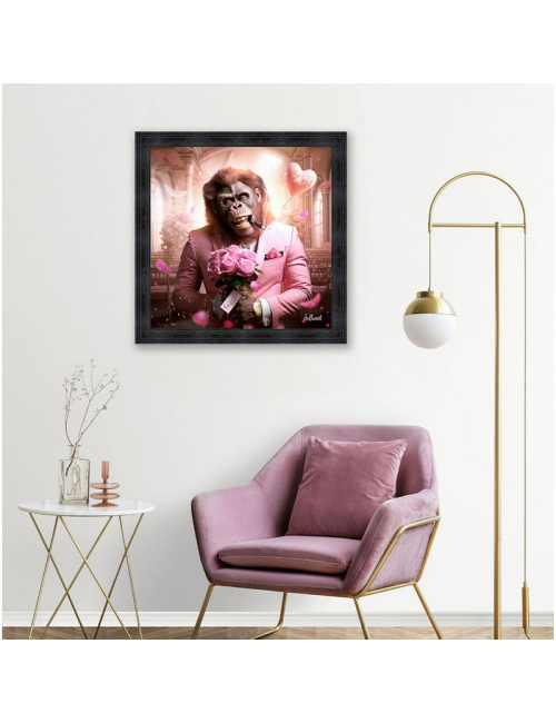 Tableau Monkey Love de Sylvain Binet