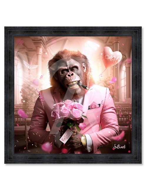 Tableau Monkey Love de Sylvain Binet