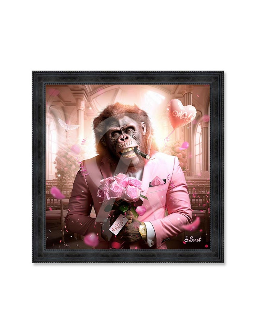 "Monkey love", Tableaux XXL de Sylvain Binet