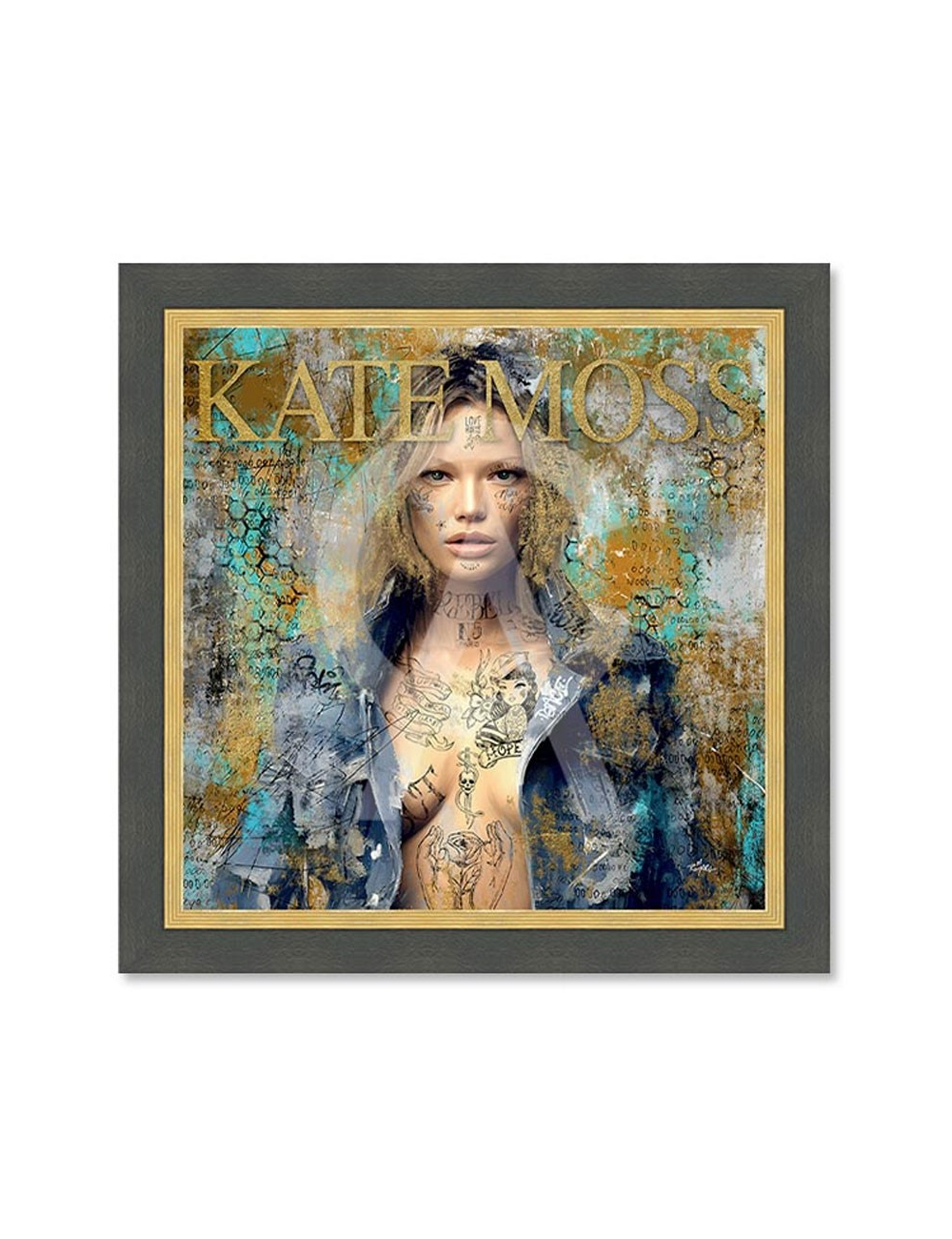 Kate Moss, tableau 80x80cm de ROMARIC