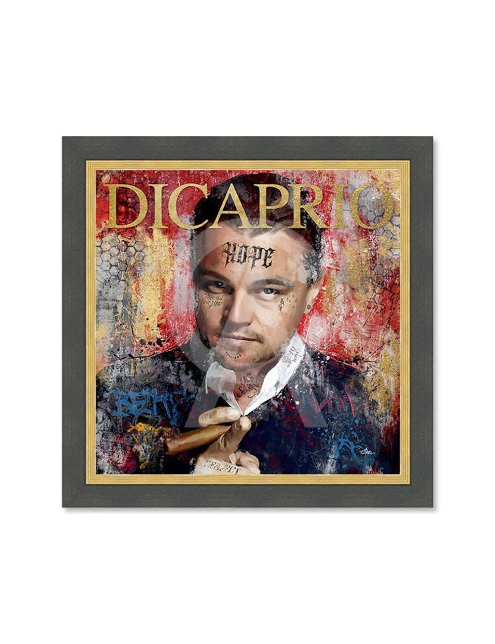 "Dicaprio",Tableau 80x80 de ROMARIC